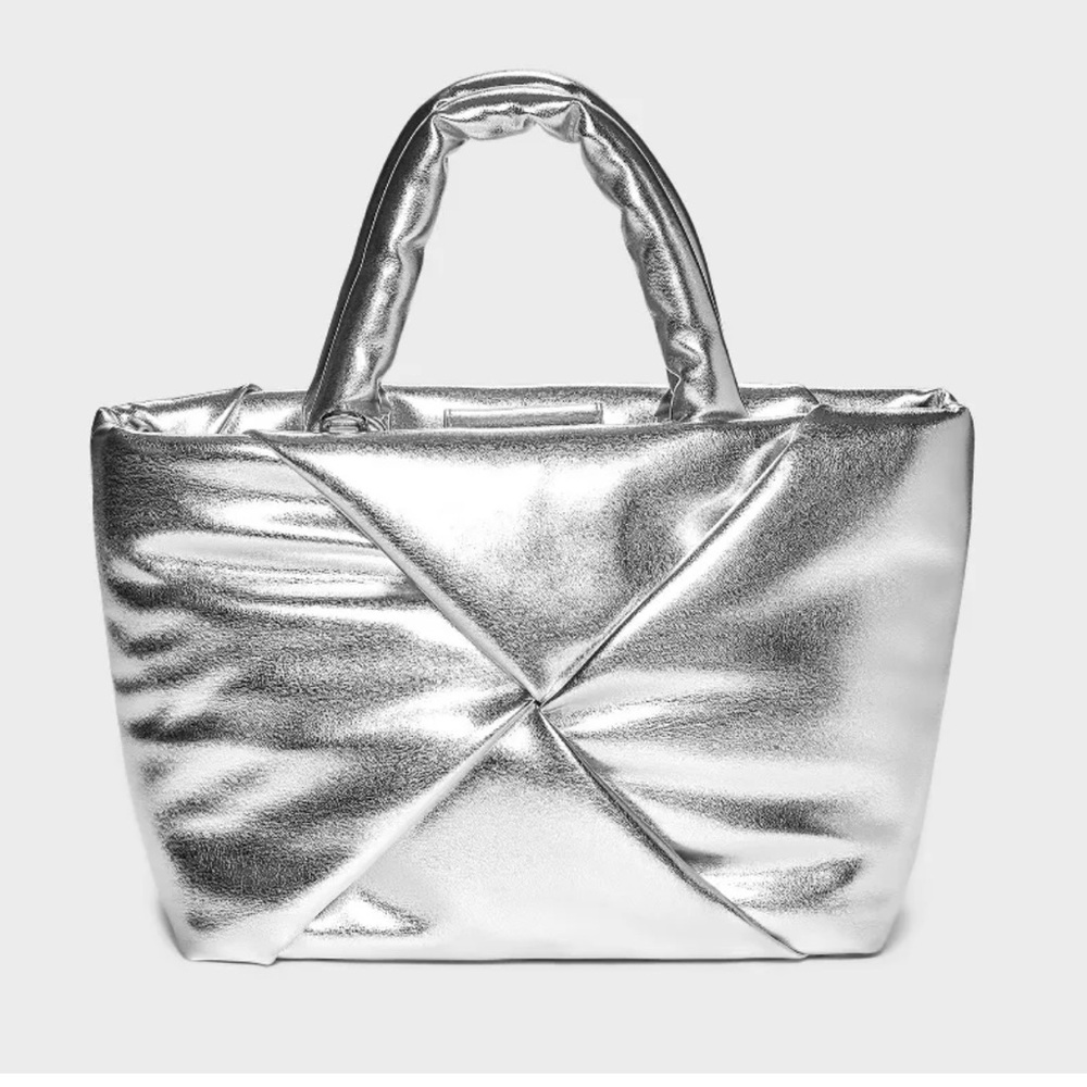 A New Day Athleisure Soft Tote Handbag in Silver